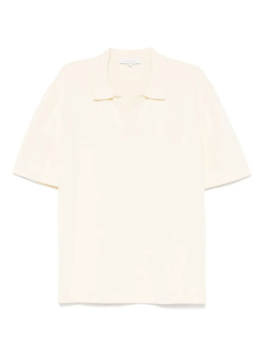 MAISON KITSUNÉ Bold Fox Head Embroidered Knit Polo for Men
