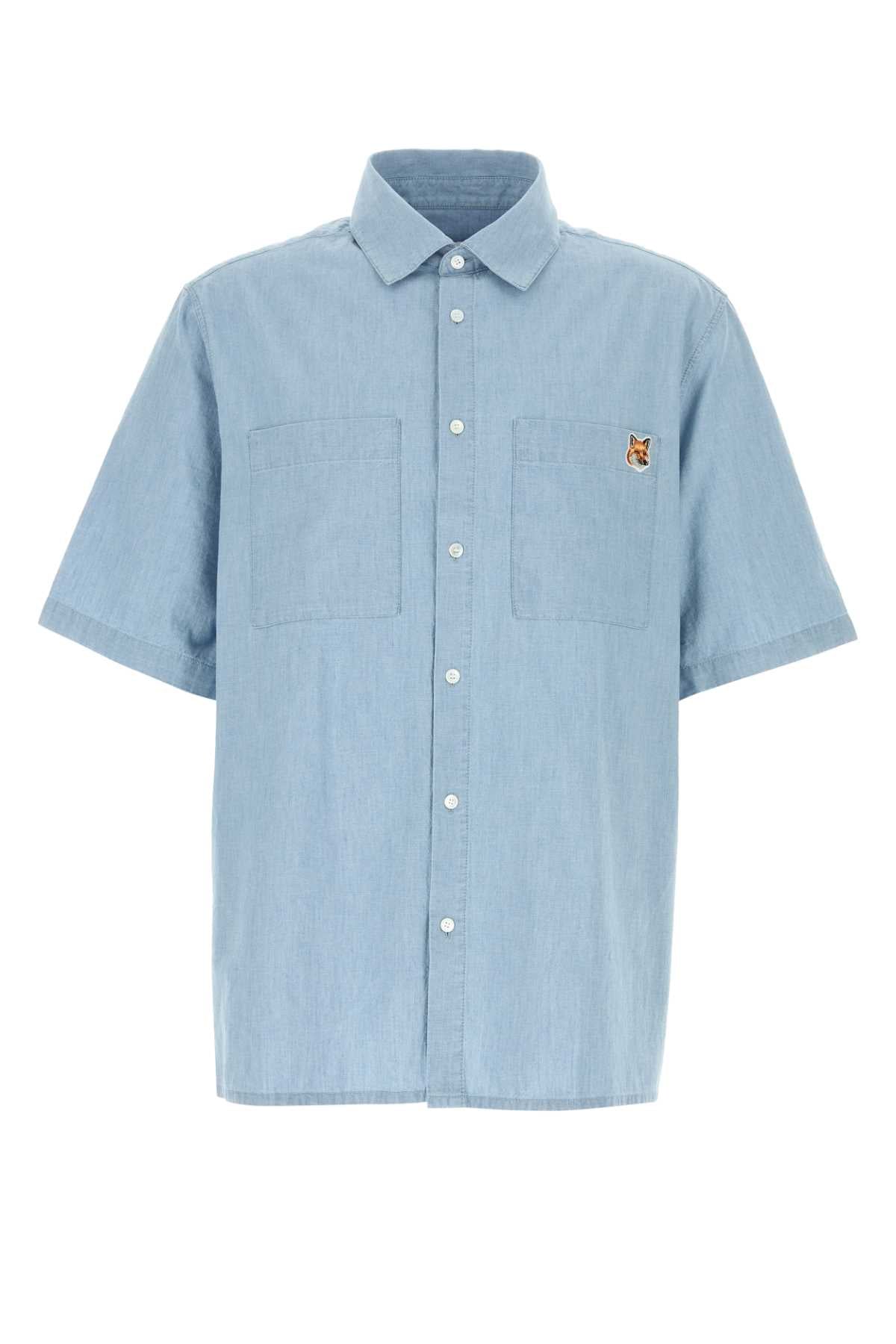 MAISON KITSUNÉ Light Chambray Shirt for Men - SS25 Collection