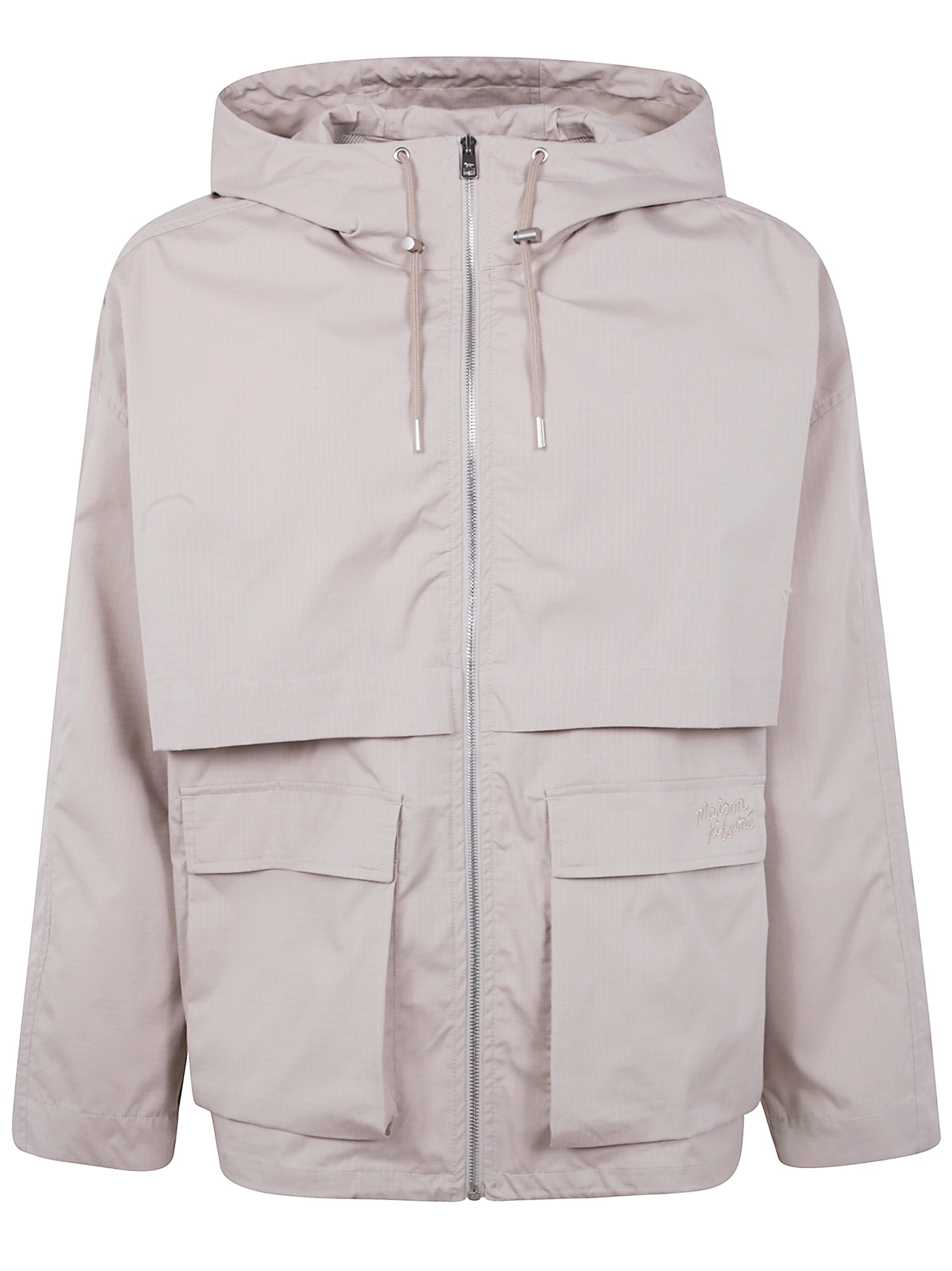 MAISON KITSUNÉ Hooded Zipped Windbreaker for Men - SS25 Collection