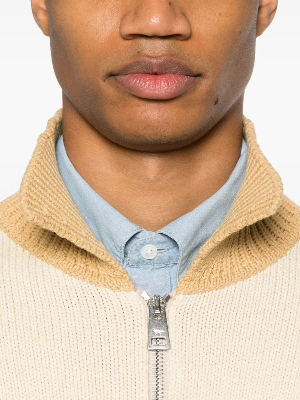 MAISON KITSUNÉ Cotton Blend Cardigan for Men - SS25 Collection
