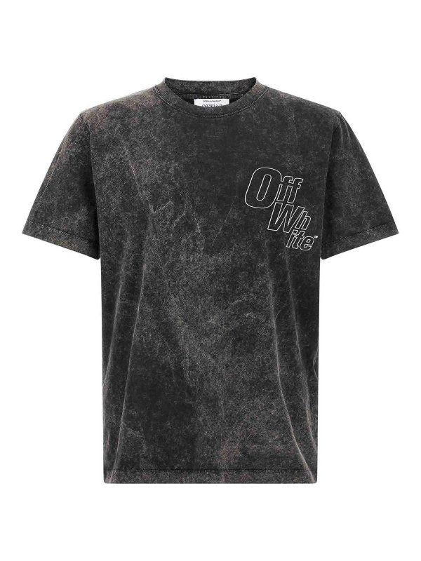 OFF-WHITE Slim Fit Outline Arrow Short Sleeve Tee