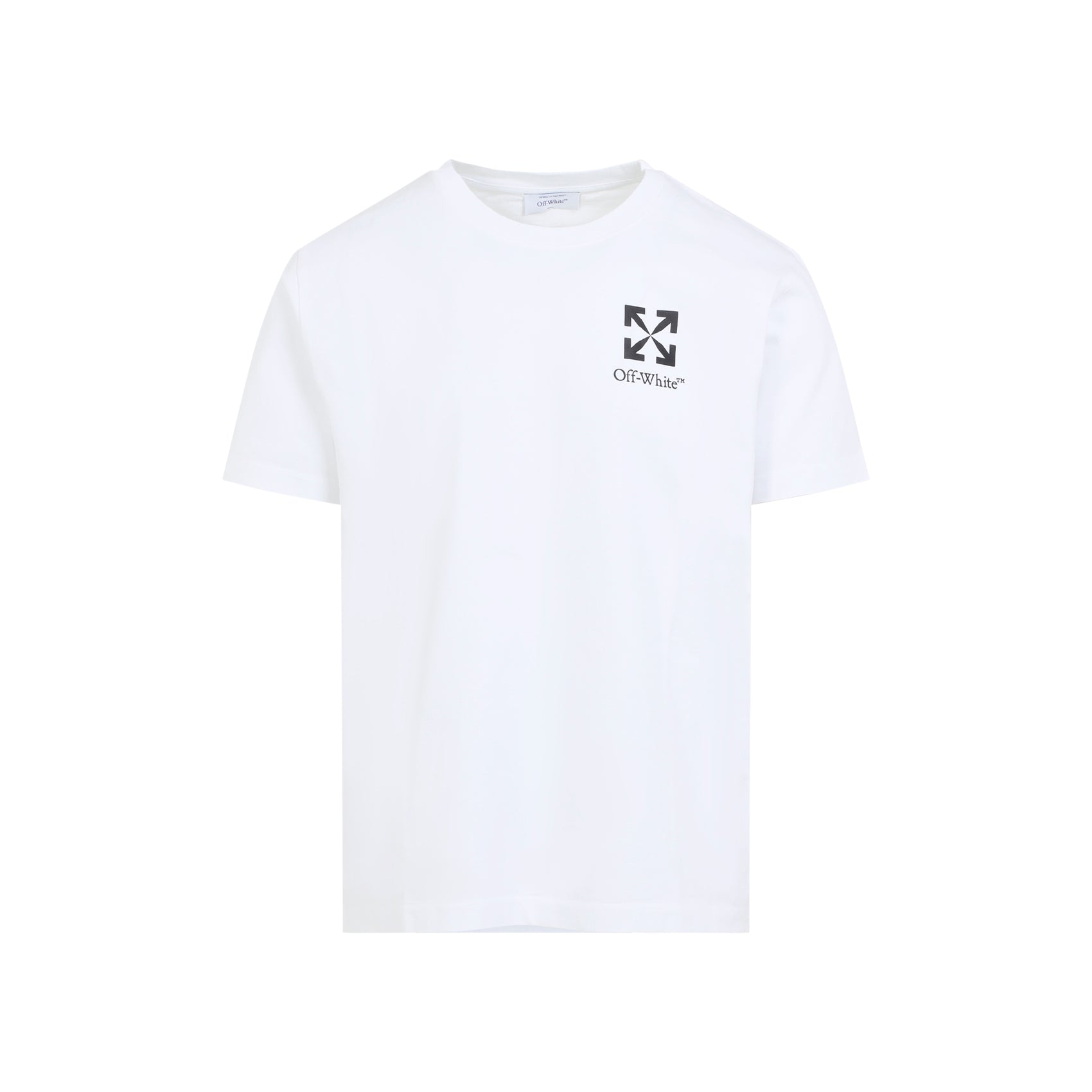 OFF-WHITE Slim Fit Arrow Print Cotton T-Shirt