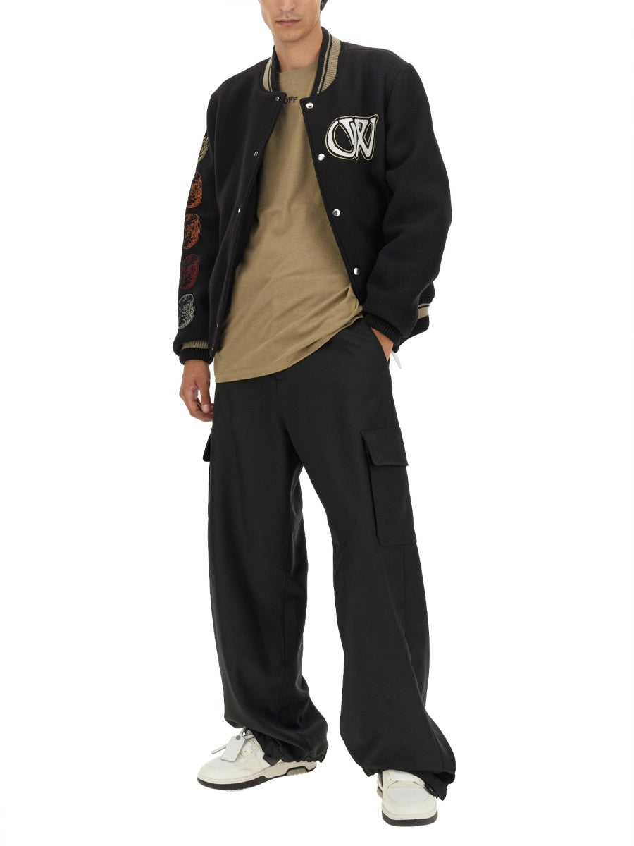 OFF-WHITE Embroidered Arrow Oversized T-Shirt (Size L)