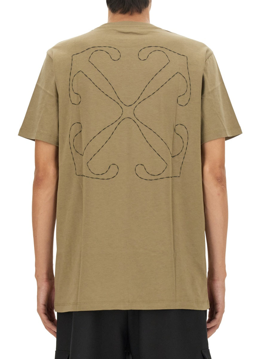 OFF-WHITE Embroidered Arrow Oversized T-Shirt (Size L)