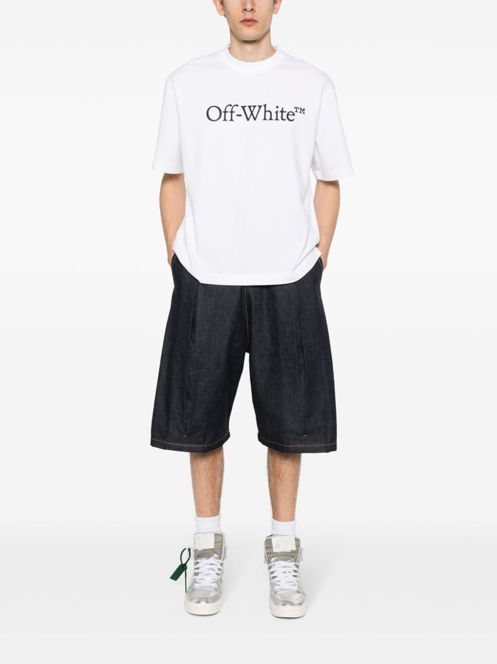 OFF-WHITE Big Logo Print Skate Cotton T-Shirt - Men's Large