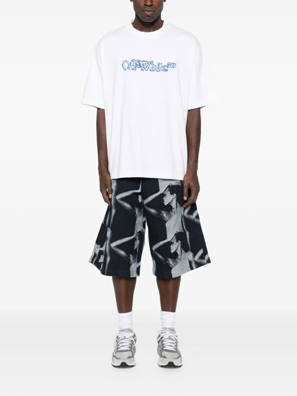 OFF-WHITE Men's Back Print Cotton T-Shirt