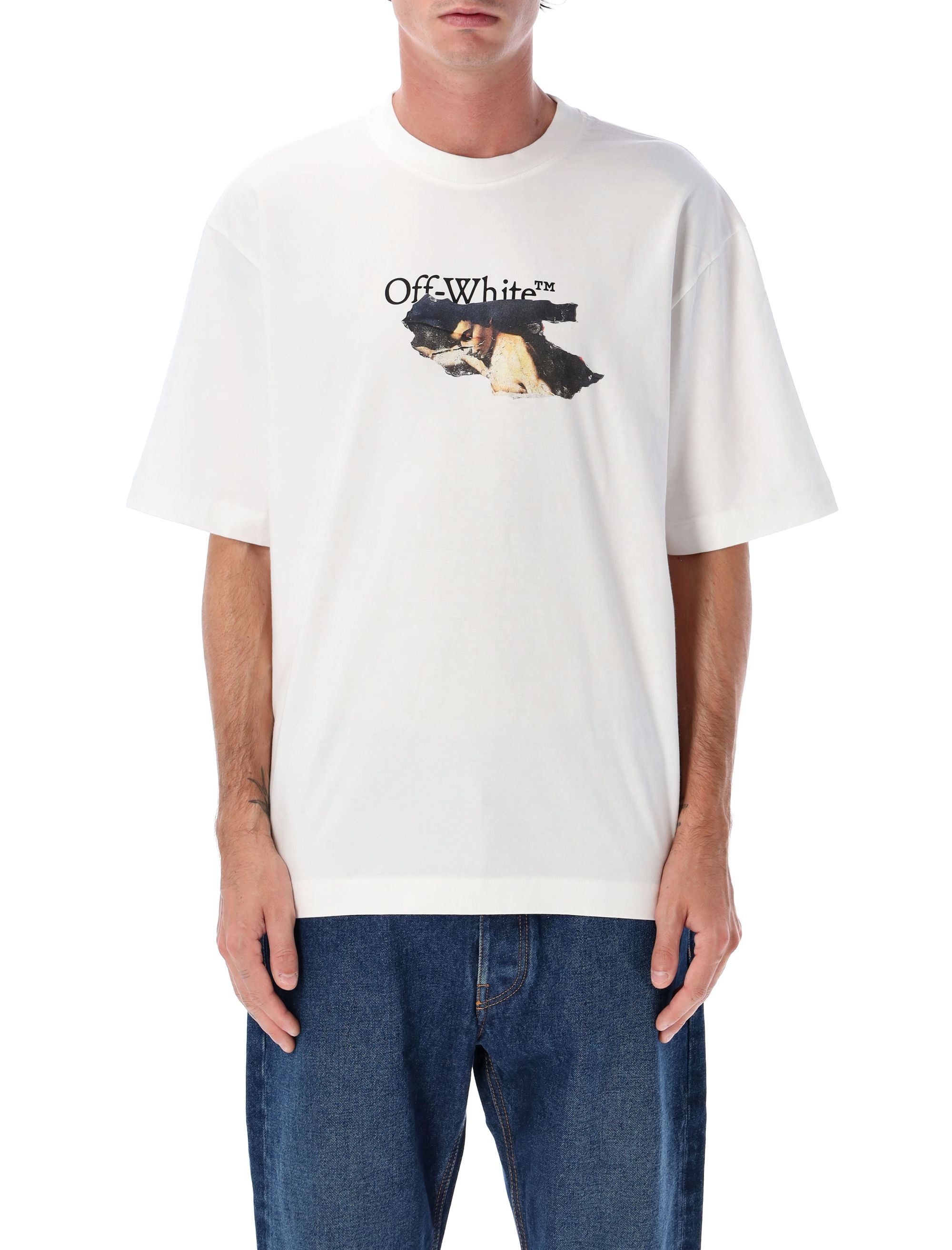 OFF-WHITE Paint Arrow Skate Logo T-Shirt - Relaxed Fit