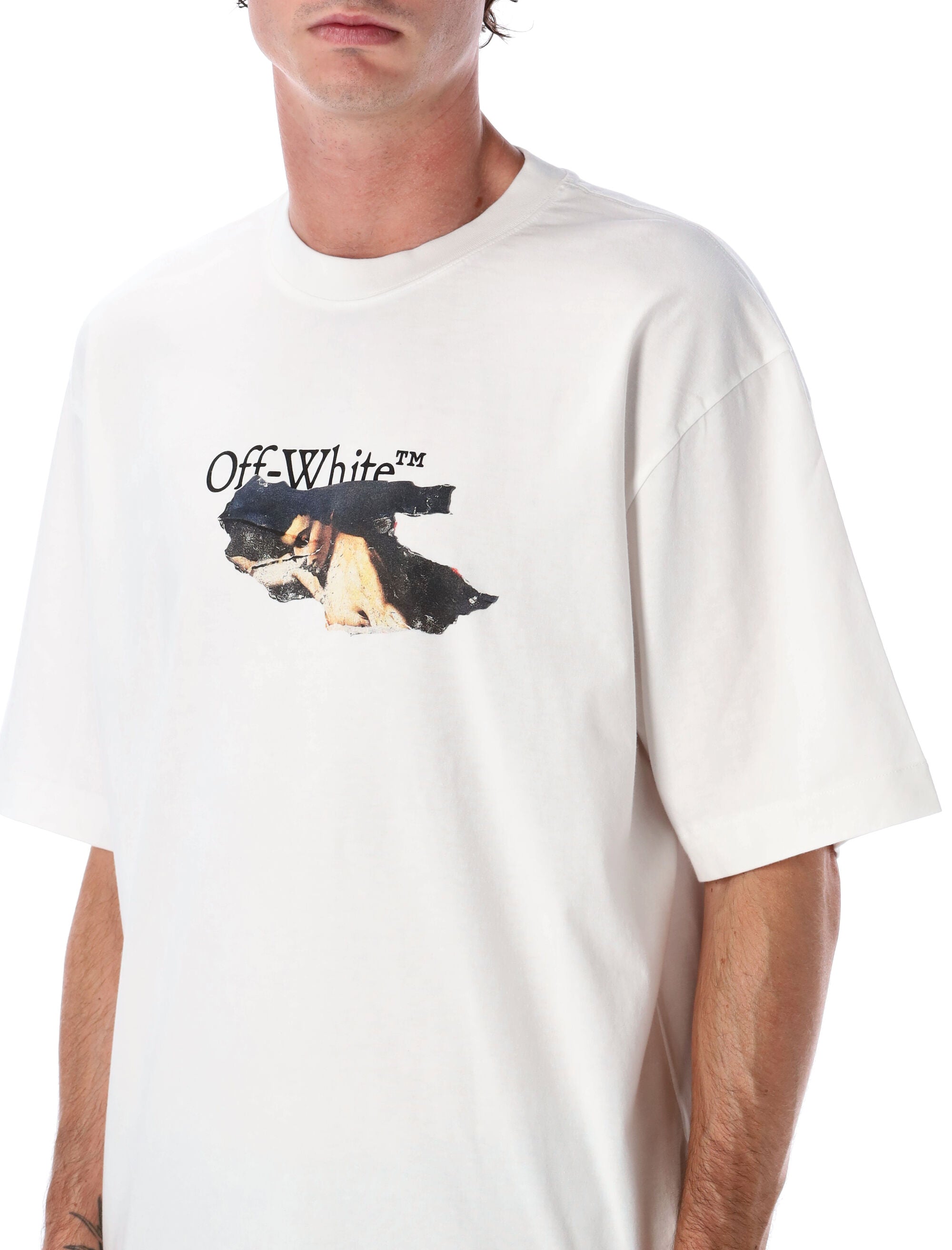 OFF-WHITE Paint Arrow Skate Logo T-Shirt - Relaxed Fit