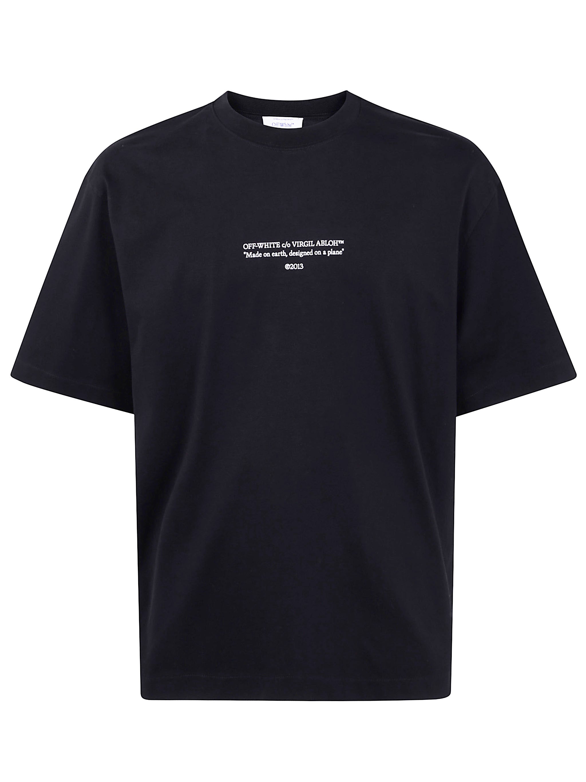 OFF-WHITE Slogan Print Cotton T-Shirt