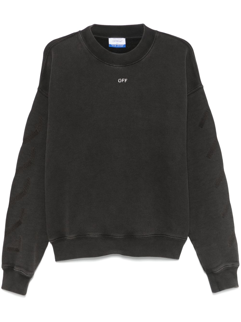 OFF-WHITE 100% Cotton Crew Neck Sweater for Men