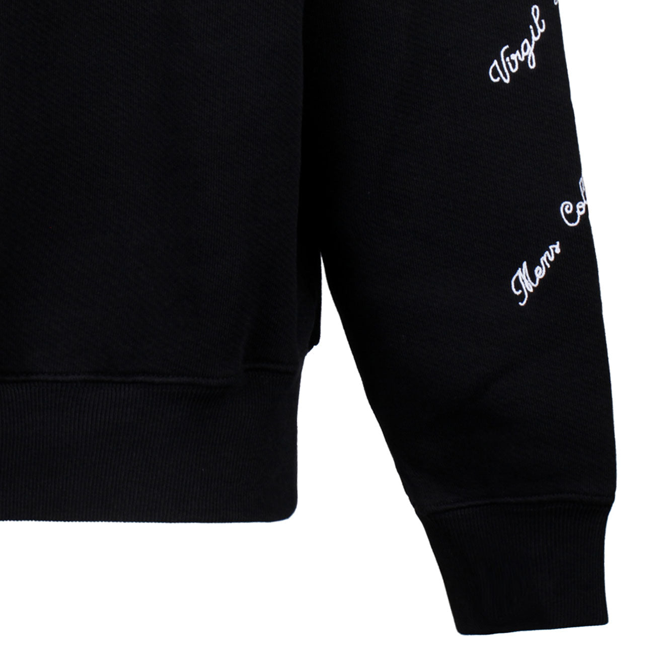 OFF-WHITE Cotton Crew-Neck Sweatshirt with Embroidered Sleeves - Skate Fit