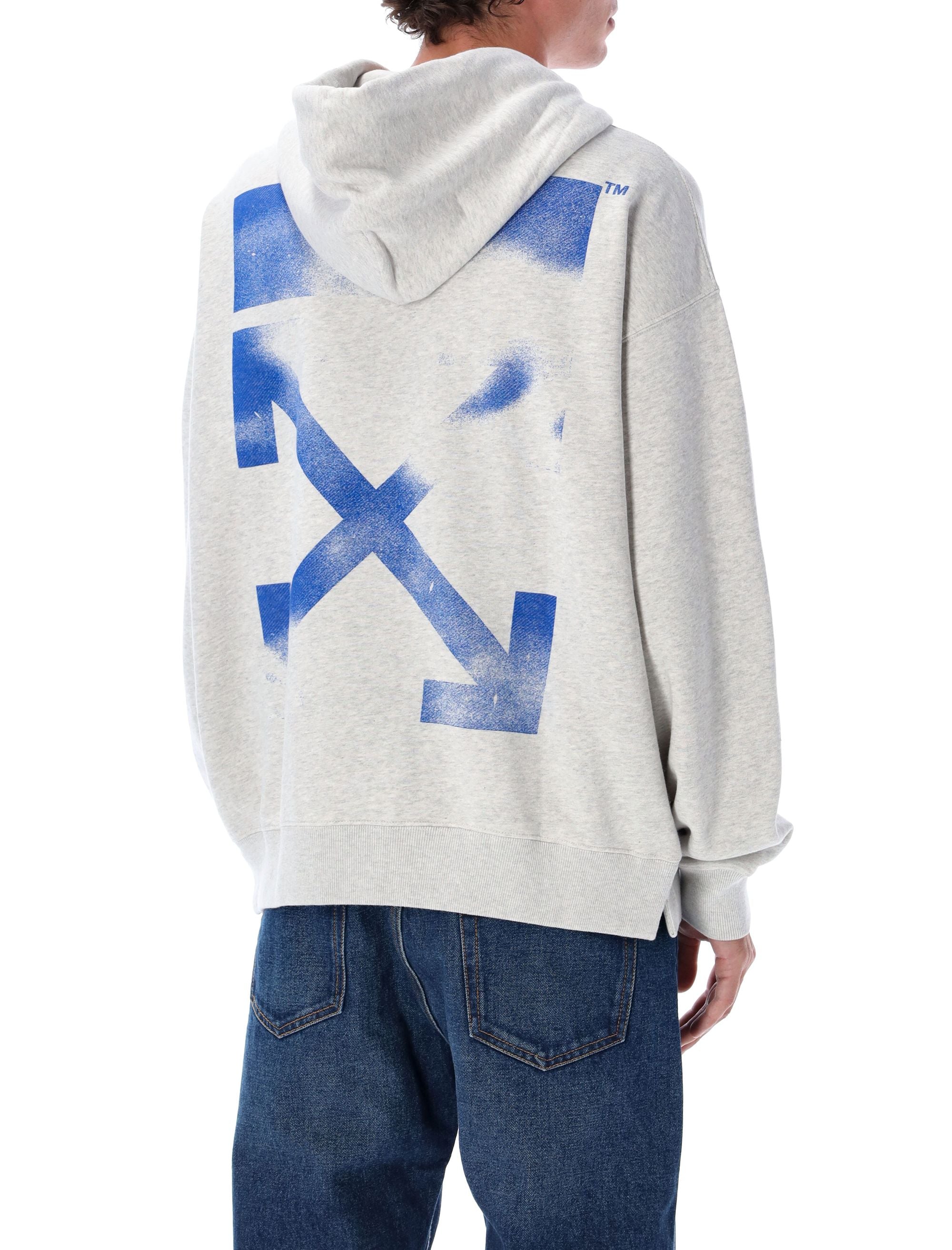 OFF-WHITE Stencil Arrow Cotton Skate Hoodie - Size L