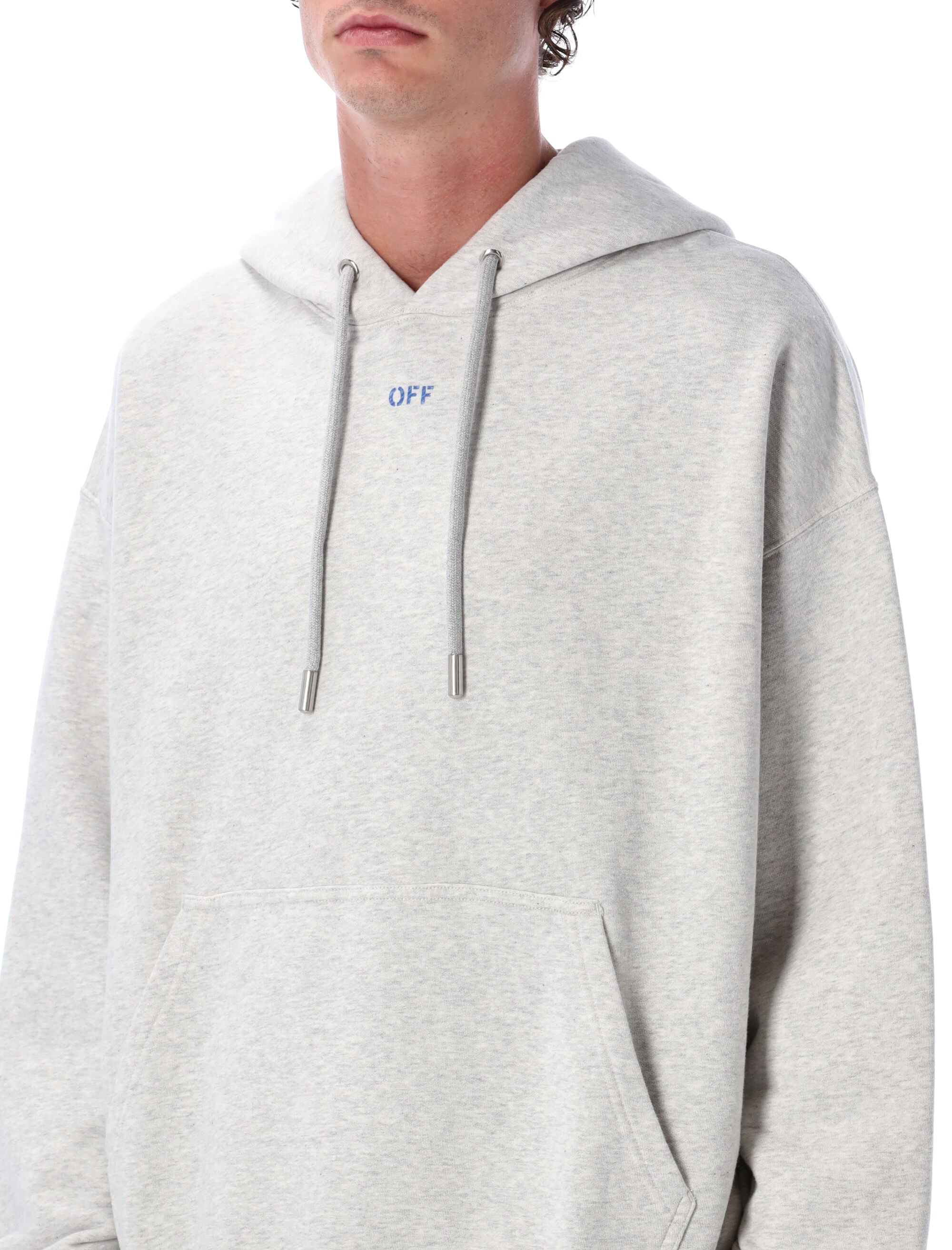 OFF-WHITE Stencil Arrow Cotton Skate Hoodie - Size L