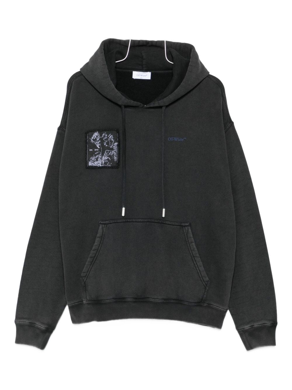 OFF-WHITE Faded Painting Skate Cotton Hoodie