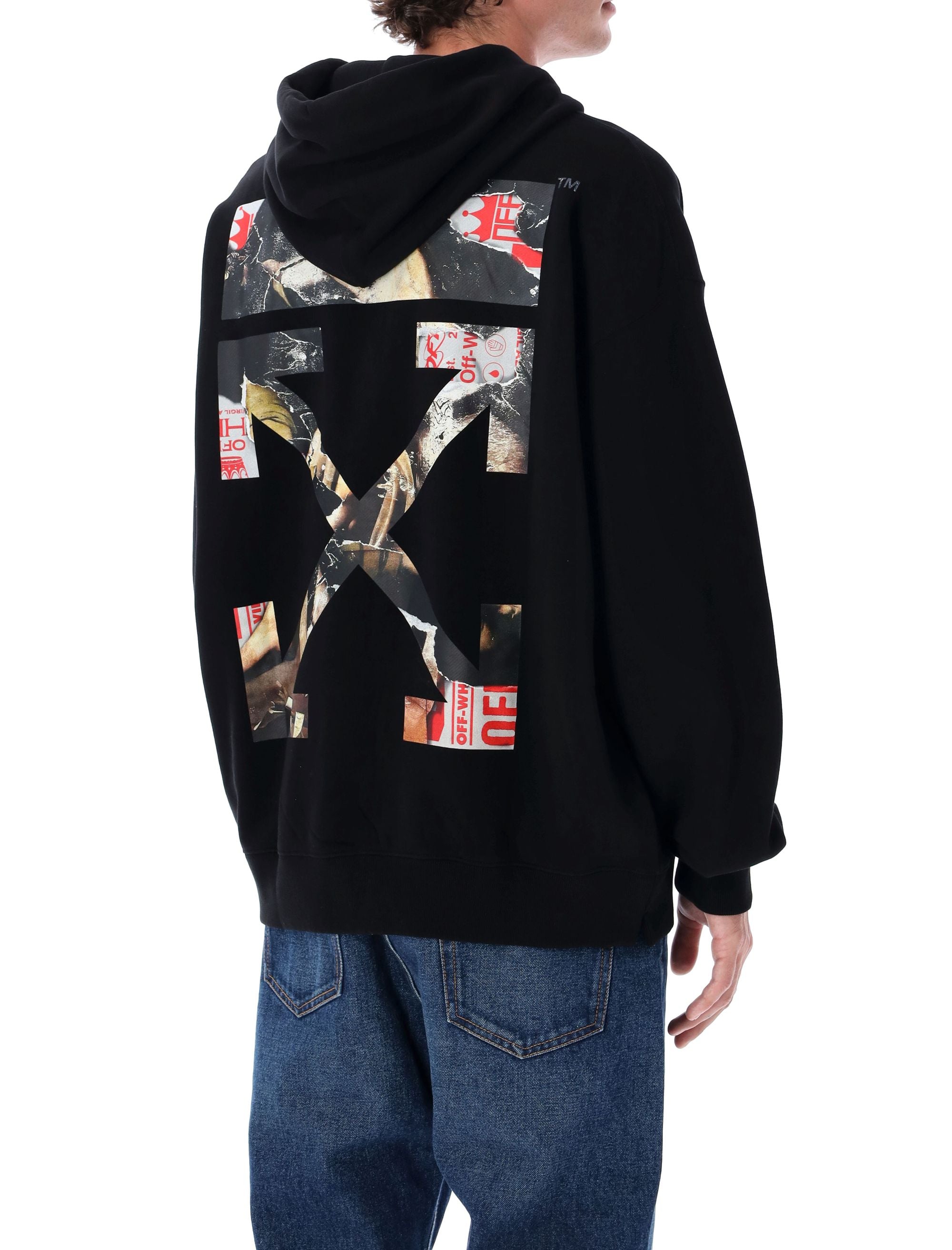 OFF-WHITE Paint Arrow Cotton Skate Hoodie - Size L