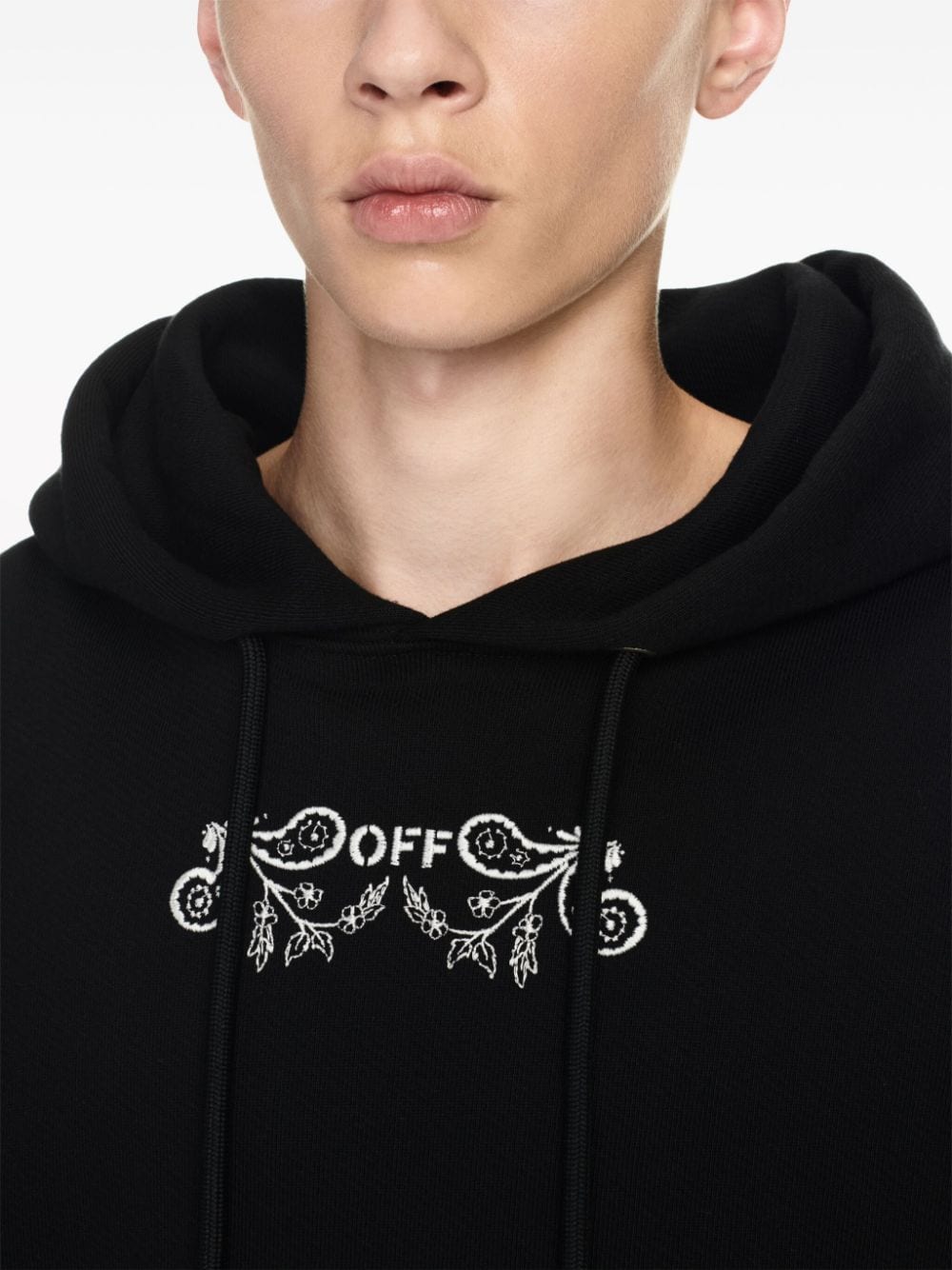 OFF-WHITE Tattoo Bandana Hoodie - Men's Relaxed Fit