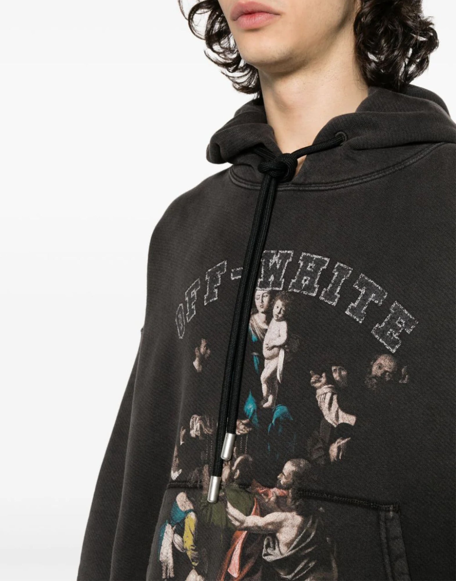 OFF-WHITE Caravaggio Mary Skate Logo Hoodie - Men's