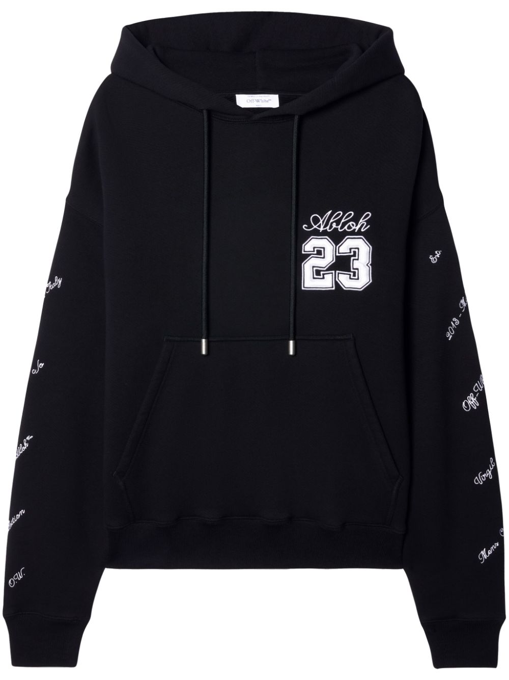 OFF-WHITE Cotton Hoodie with MJ 23 Patch