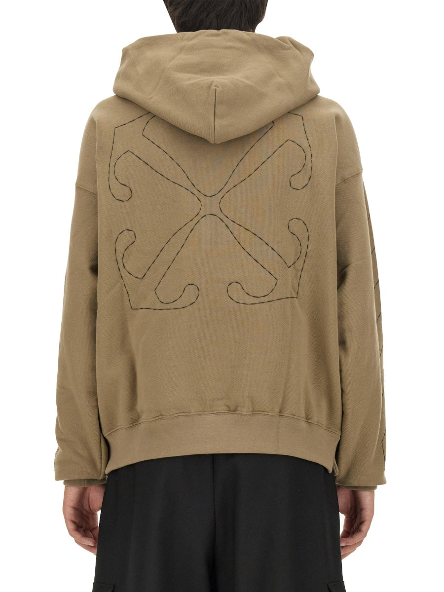 OFF-WHITE Oversized Arrow Embroidered Sweatshirt - Size L
