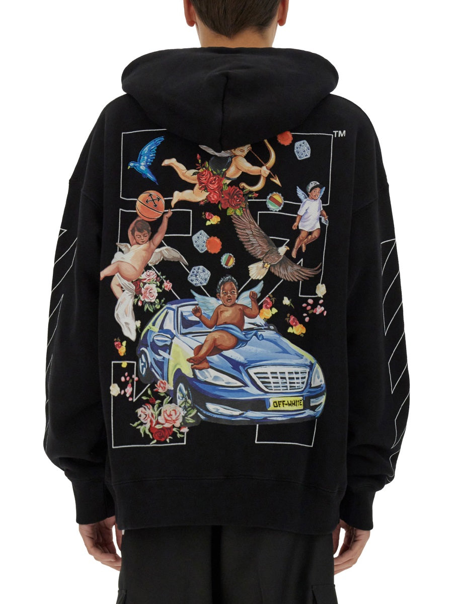 OFF-WHITE Cotton Hoodie for Men - Size L