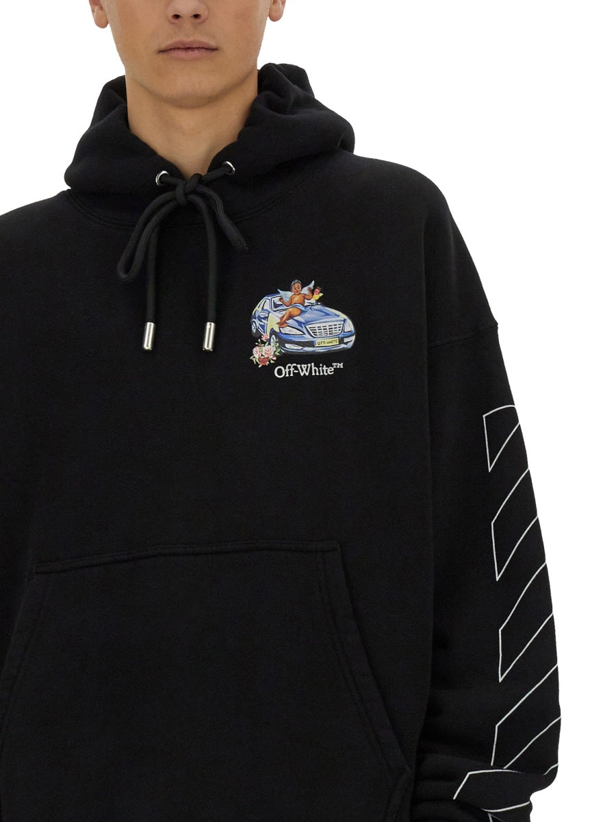 OFF-WHITE Cotton Hoodie for Men - Size L