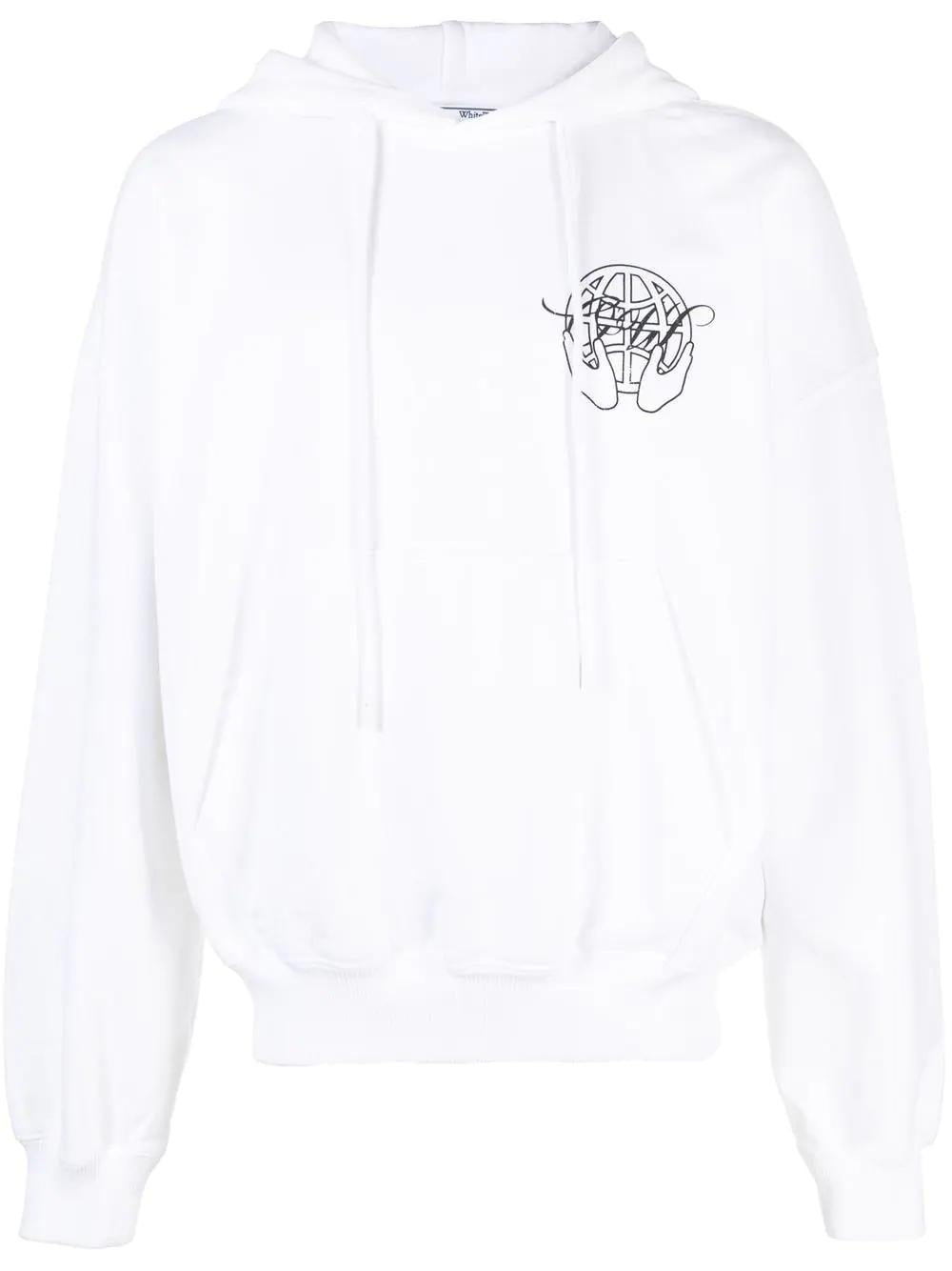 OFF-WHITE Hooded Sweatshirt with Back Print for Men