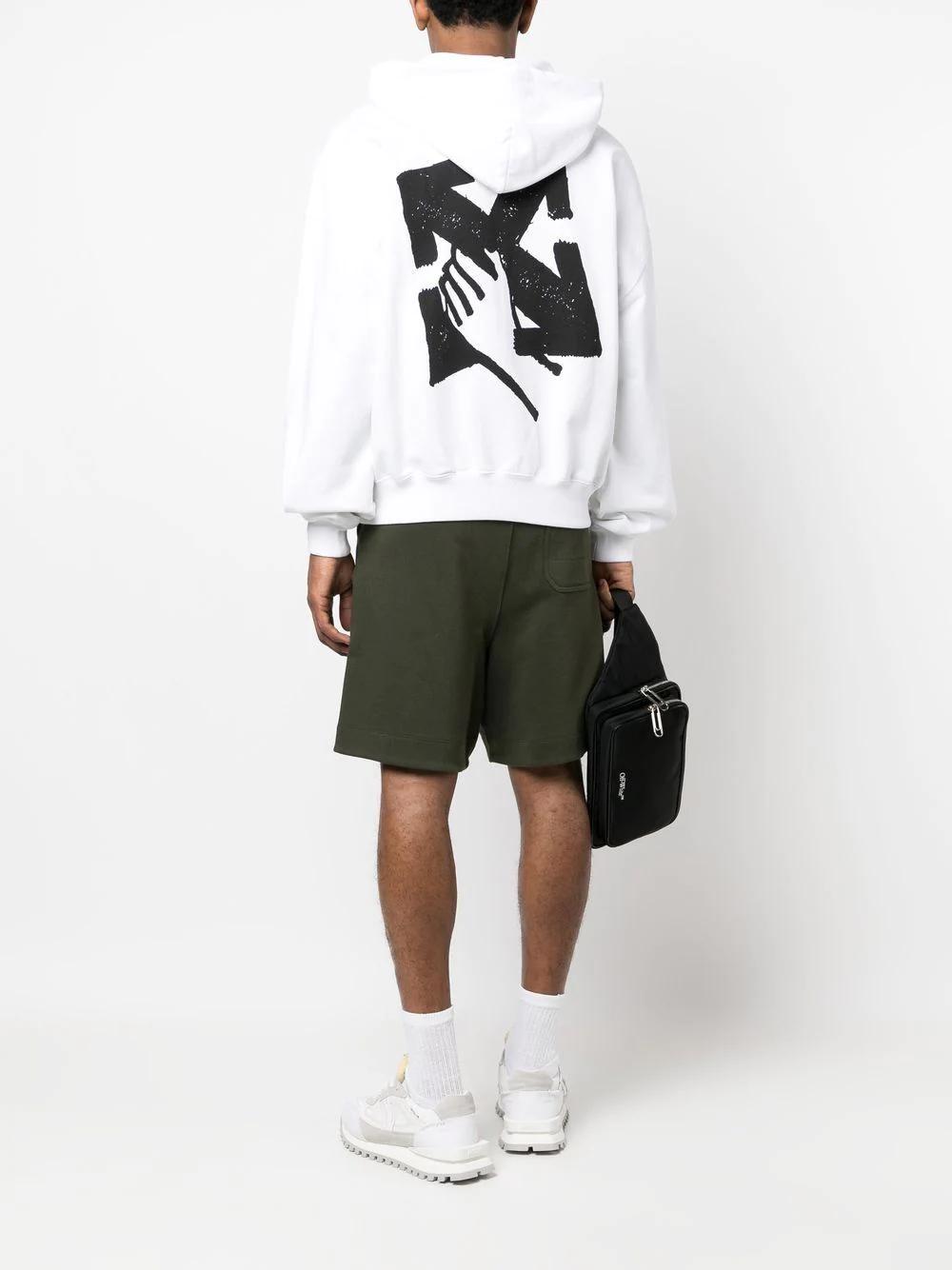 OFF-WHITE Hooded Sweatshirt with Back Print for Men