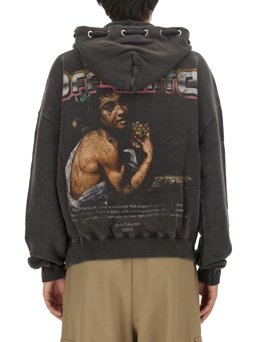 OFF-WHITE Regular Fit Graphic Sweatshirt - Size L