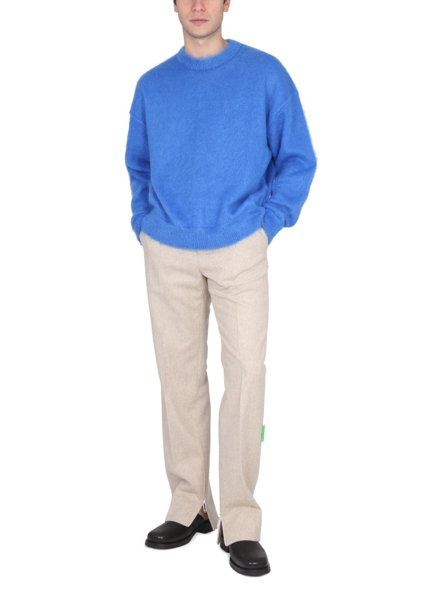 OFF-WHITE Slim Fit Pants with Innovative Waist Belt Design