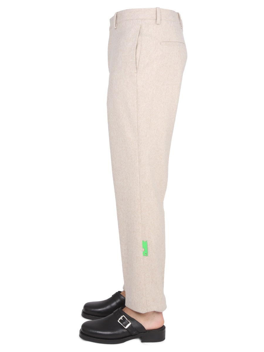 OFF-WHITE Slim Fit Pants with Innovative Waist Belt Design