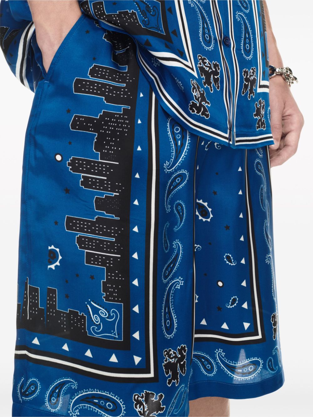 OFF-WHITE Bandana Viscose Shorts for Men