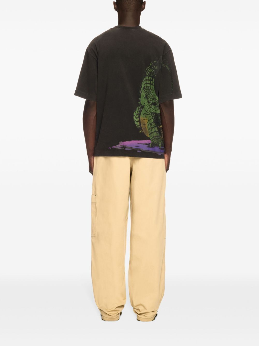 OFF-WHITE Contrast Waistband and Stitch Cargo Pants for Men