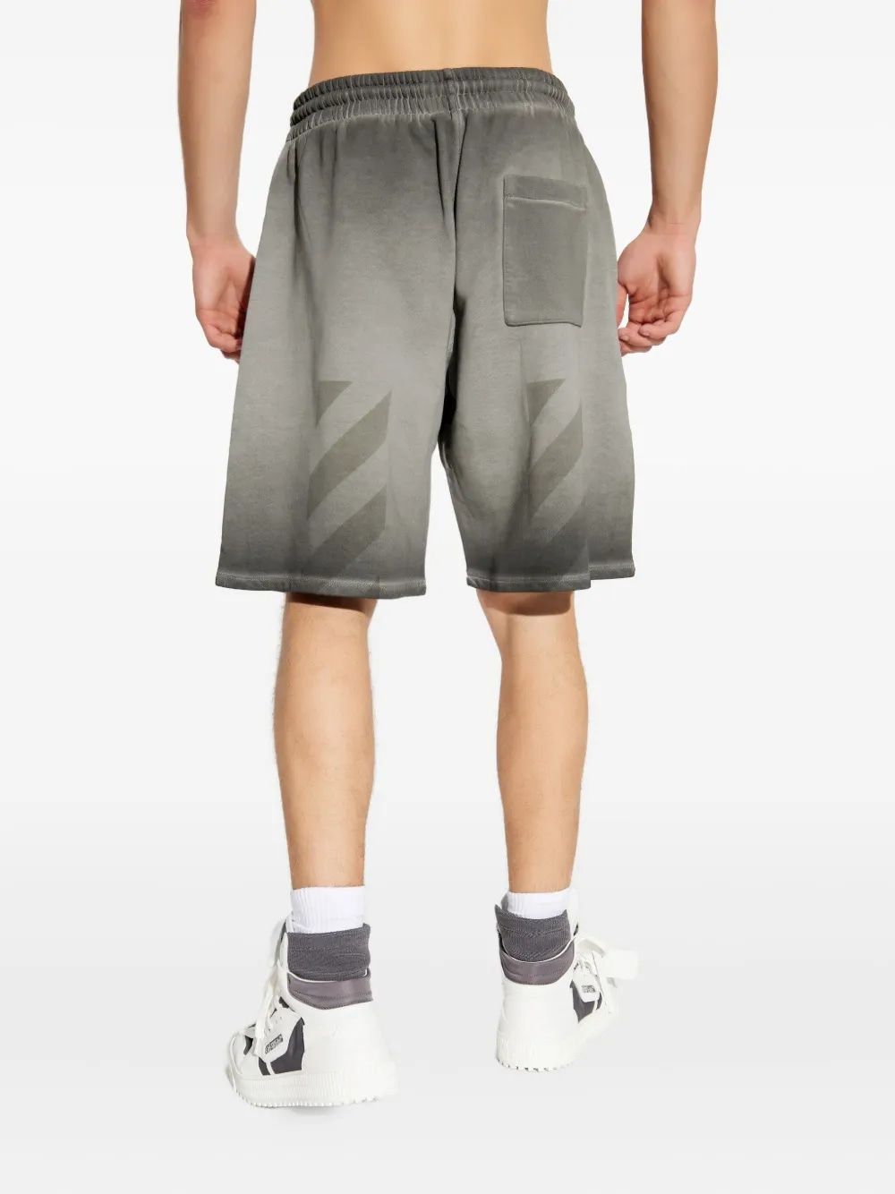 OFF-WHITE Mini Laundry Diagonal Graphic Sweatshorts