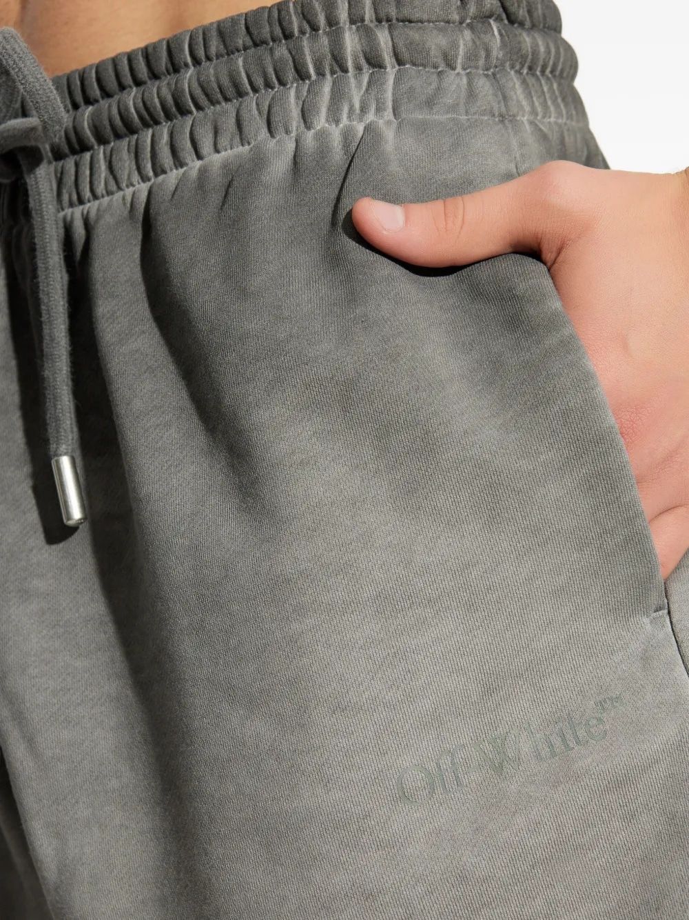 OFF-WHITE Mini Laundry Diagonal Graphic Sweatshorts