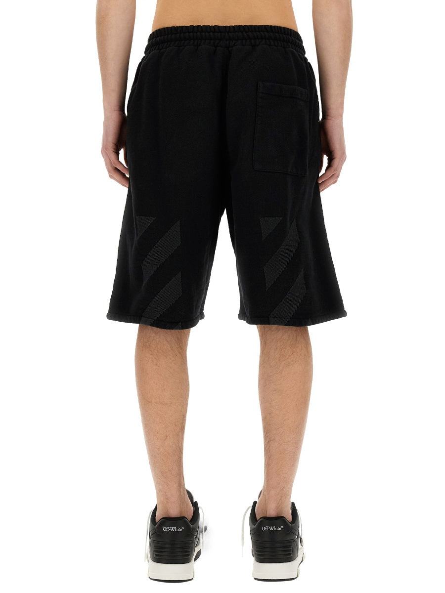 OFF-WHITE Men's Logo Bermuda Shorts - Regular Fit Size L