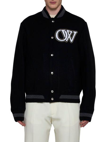 OFF-WHITE Wool Varsity Bomber Jacket for Men