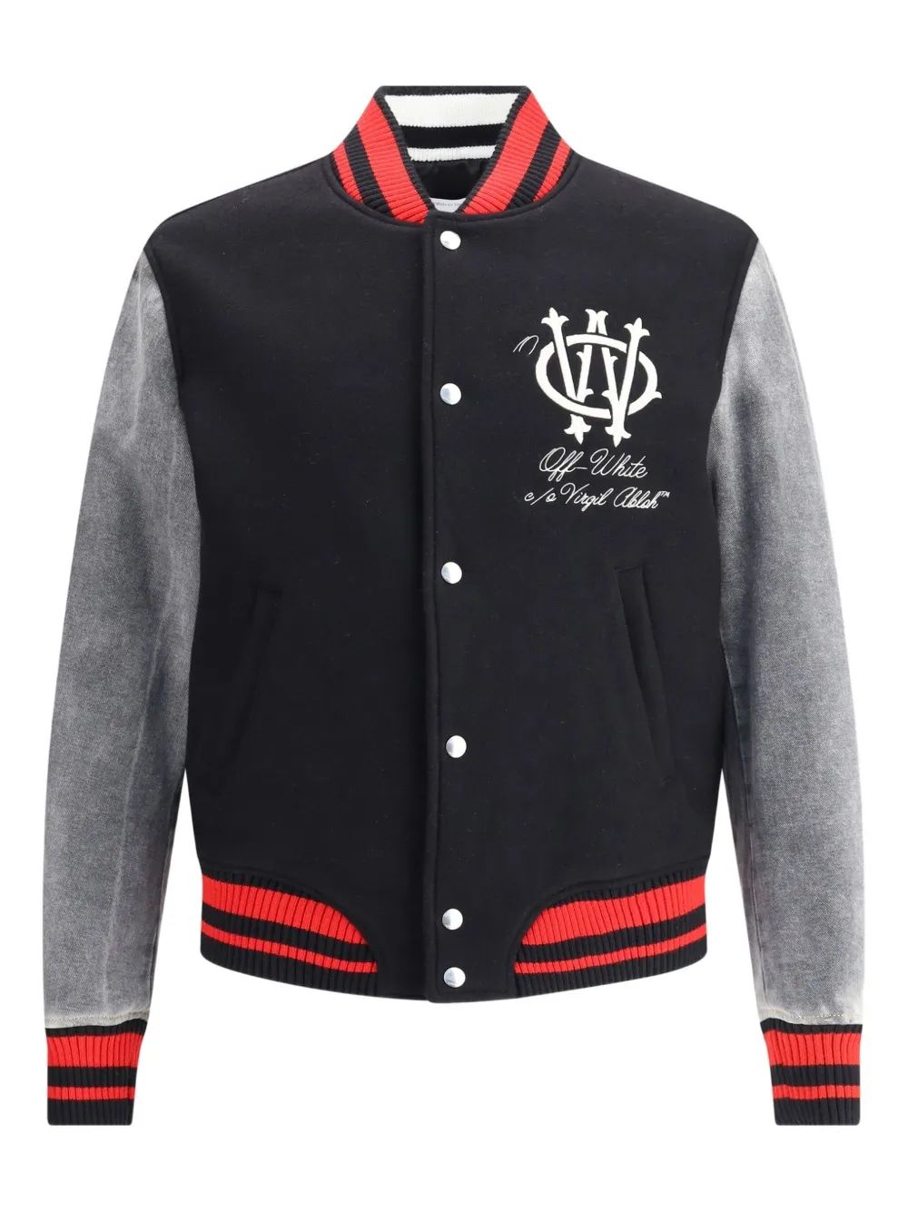 OFF-WHITE Gothic Wool Varsity Jacket for Men