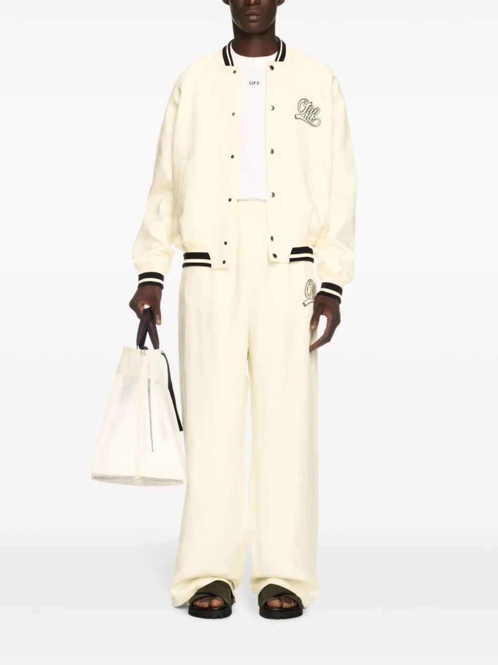 OFF-WHITE Italic Linen Souvenir Jacket - Men's Outerwear