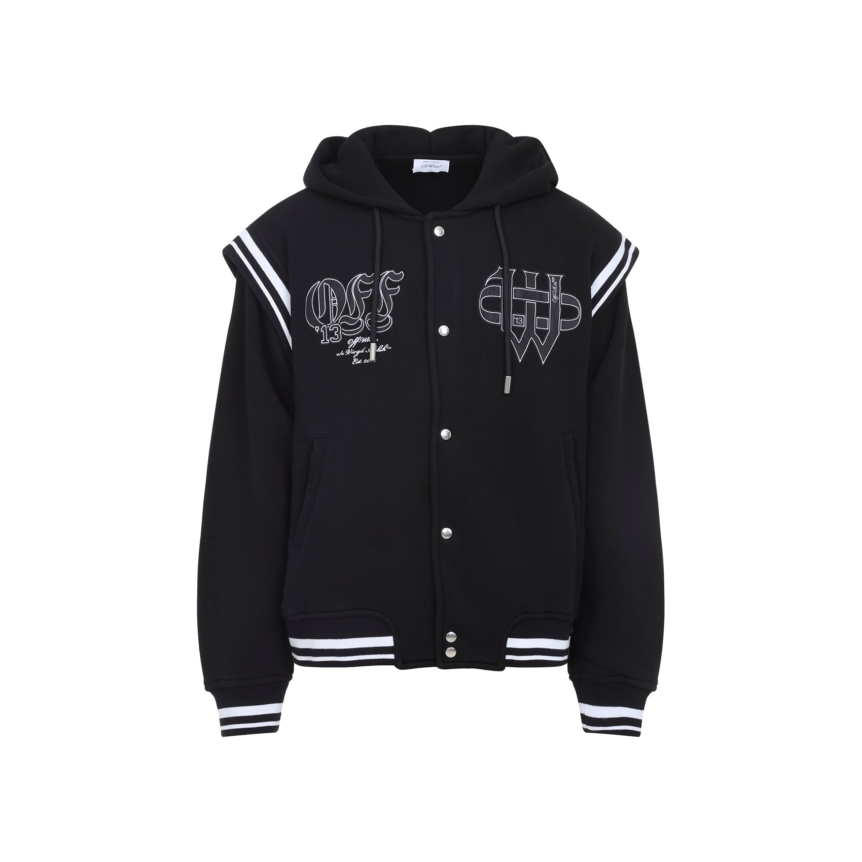 OFF-WHITE Gothic Fleece Varsity Jacket for Men