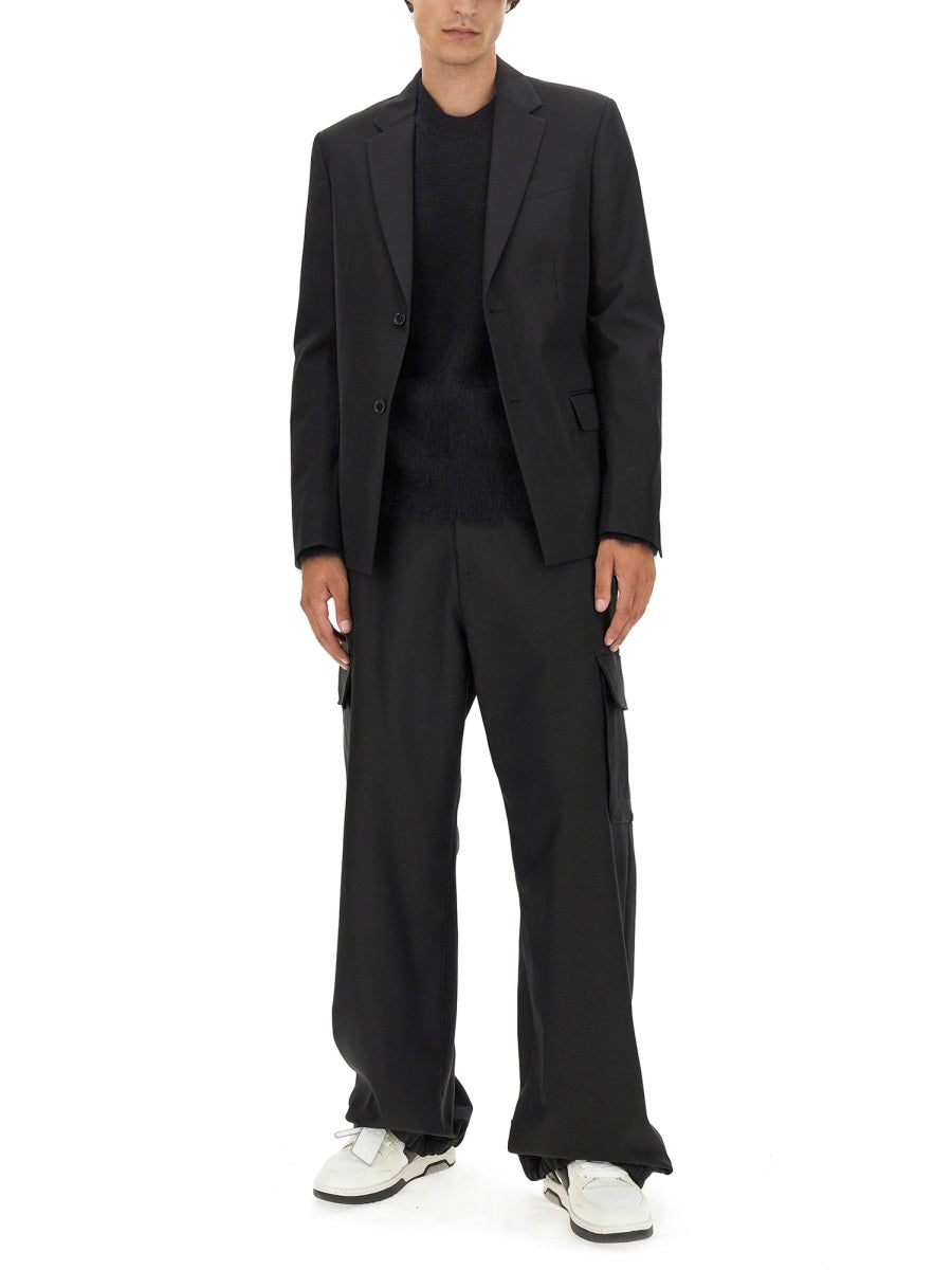 OFF-WHITE Men's Regular Fit Single-Breasted Jacket Size 48