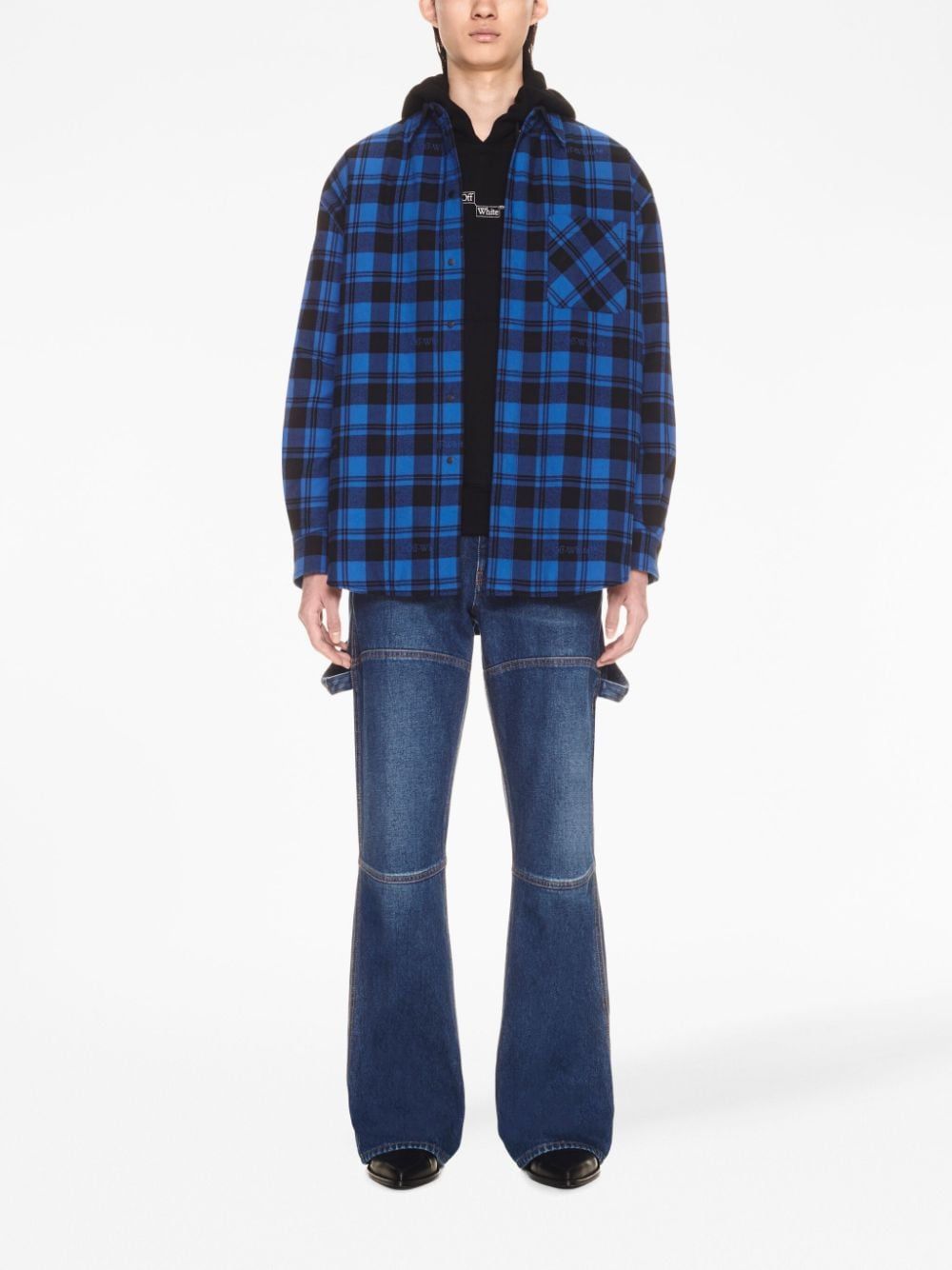 OFF-WHITE Men's Check Flannel Padded Overshirt