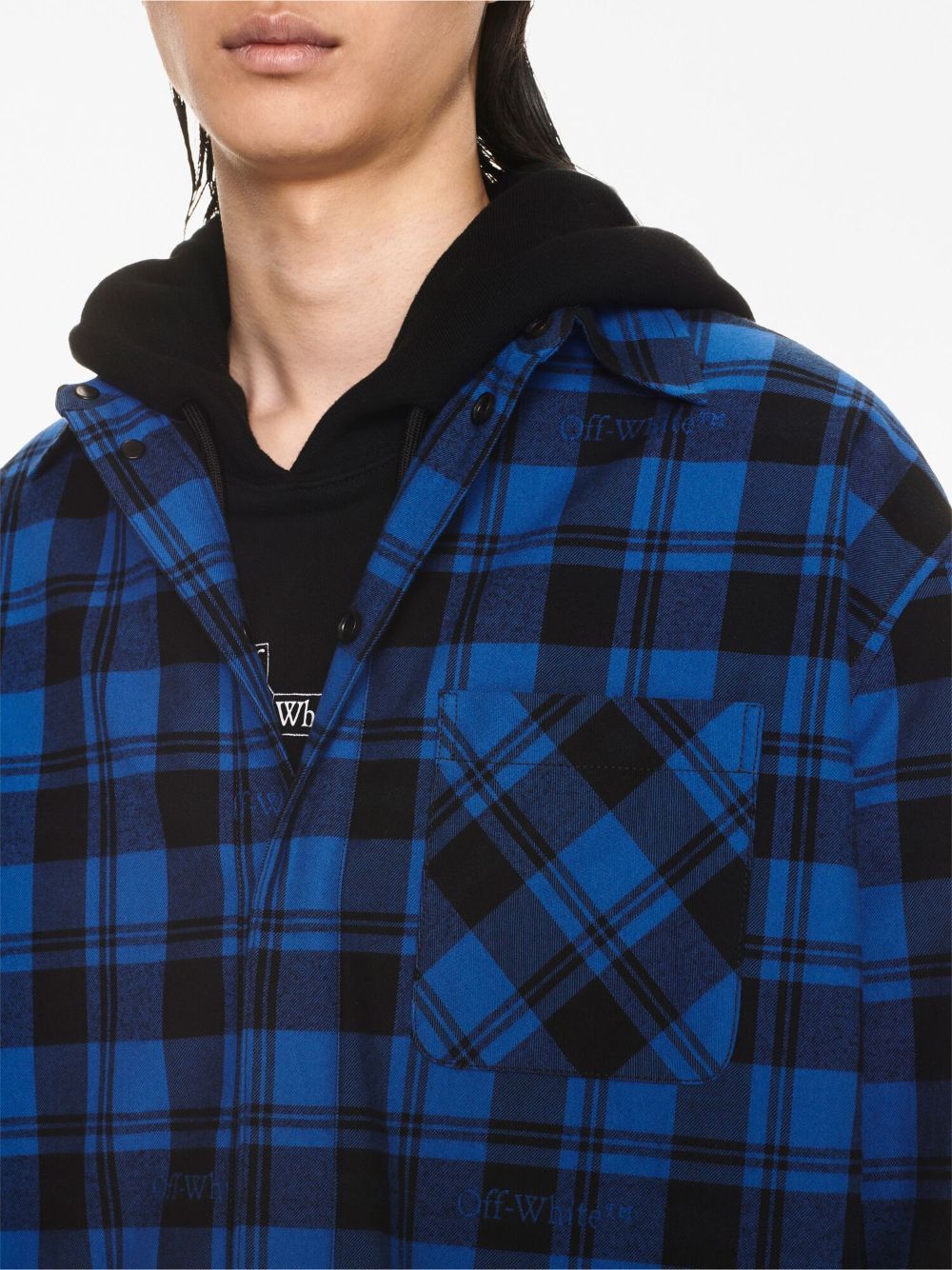 OFF-WHITE Men's Check Flannel Padded Overshirt