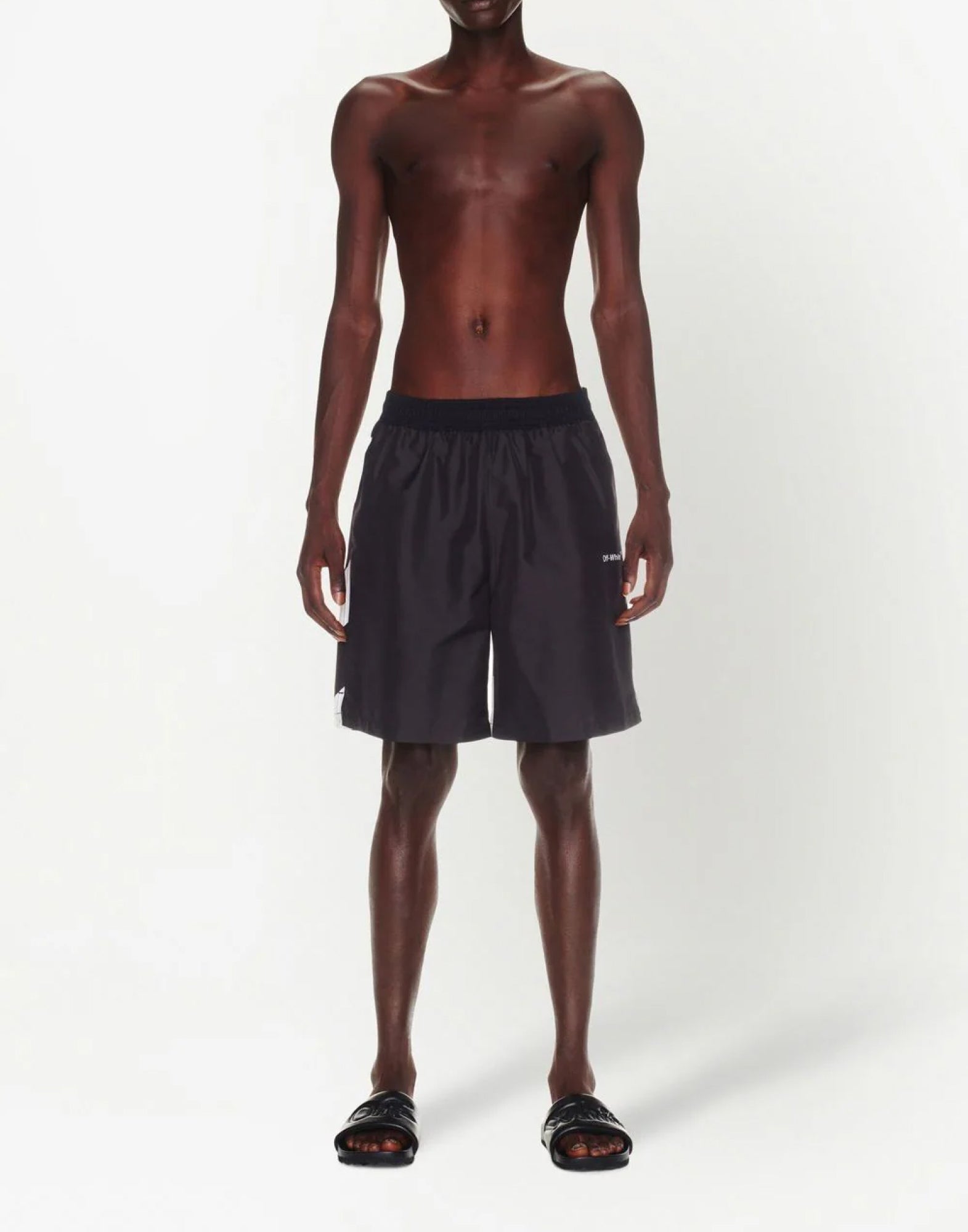 OFF-WHITE Diagonal Logo Mini Surfer Swim Shorts
