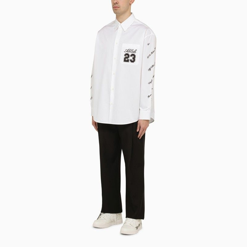 OFF-WHITE Logo Cotton Overshirt