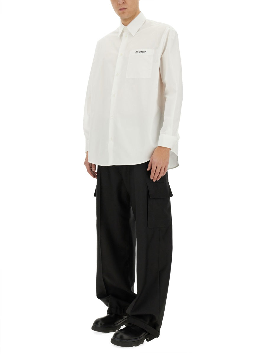 OFF-WHITE Oversized Cotton Shirt for Men - SS25