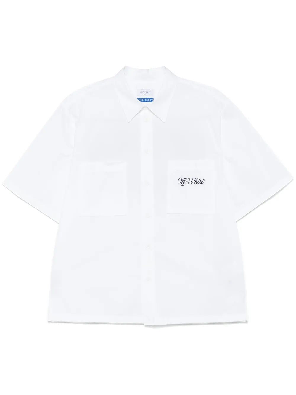 OFF-WHITE Scripted Summer Pop Over Short Sleeve Shirt