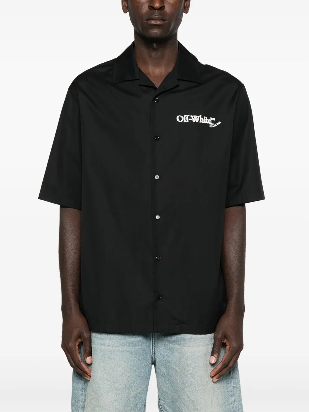 OFF-WHITE Scribble Bowling Shirt for Men