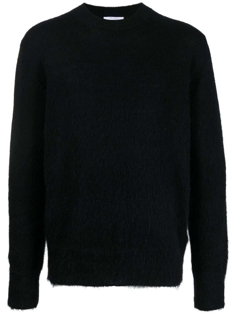 OFF-WHITE Mohair Blend Sweater with Ribbed Collar - Men's FW23