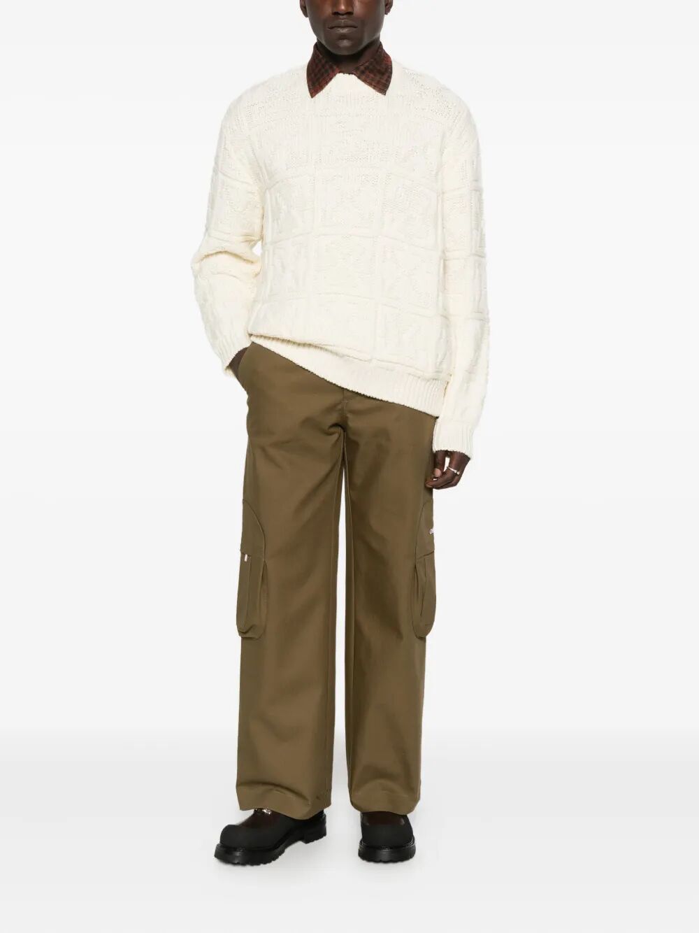 OFF-WHITE Men's Knit Crew Sweater