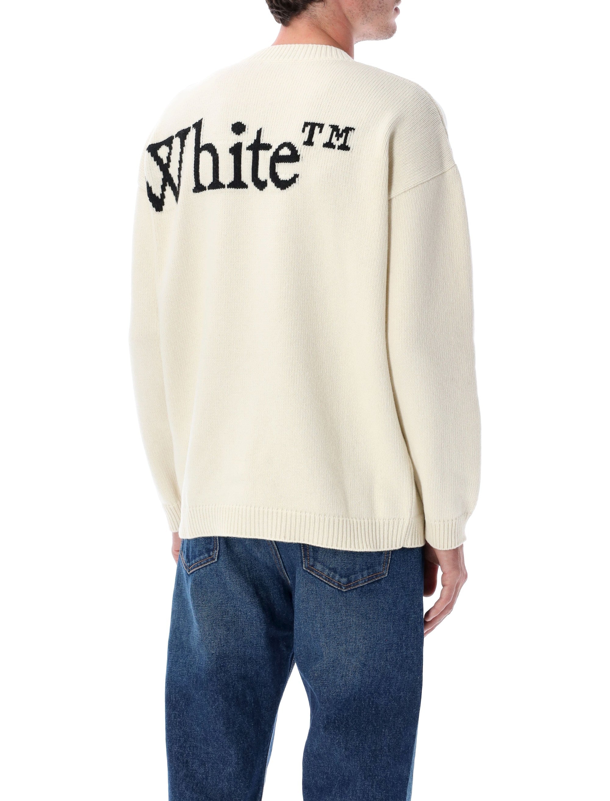 OFF-WHITE Bookish Shared Knit Crewneck Sweater for Men